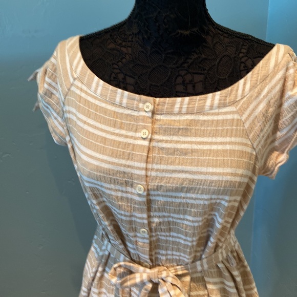 Anthropologie Corey Lynn Calter off shoulder linen blend dress- NEW med petite - Picture 2 of 6